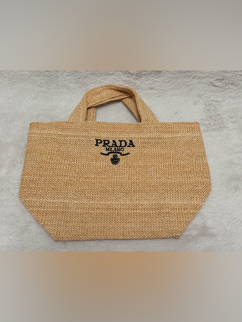 Prada Milano Straw Tote Bag in Natural- GWP - Picture 5 of 9